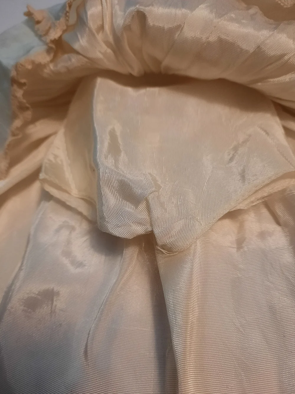 Vintage Ivory Doll Dress with Full Skirt